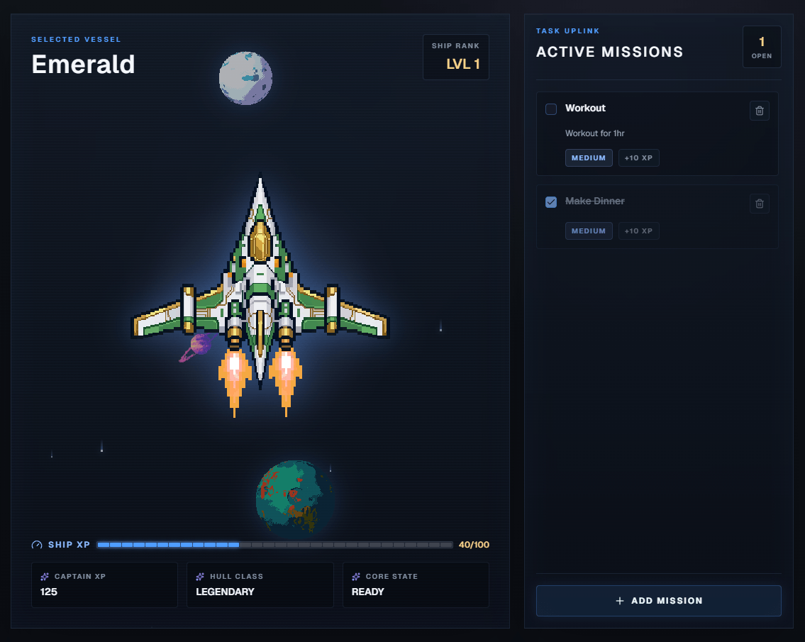 Missions UI screenshot